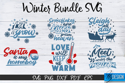 Winter Svg Bundle. Winter Wonderland SVG. Christmas Svg SVG Fly Design 