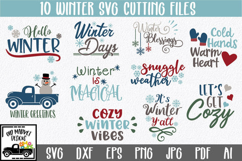 Winter SVG Cut File Bundle SVG Old Market 