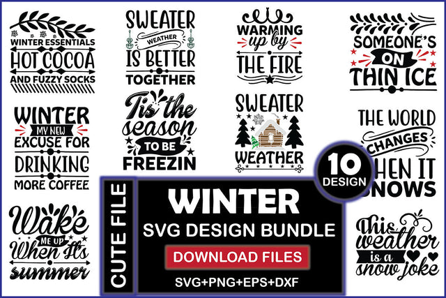 winter svg design bundle SVG Rupkotha 
