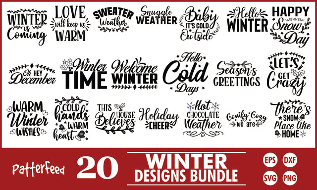 Winter SVG Designs Bundle SVG PatternFeed8 