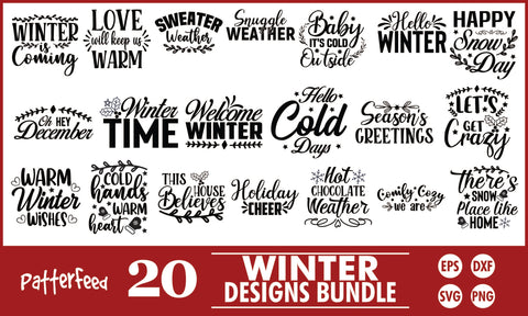 Winter SVG Designs Bundle SVG PatternFeed8 