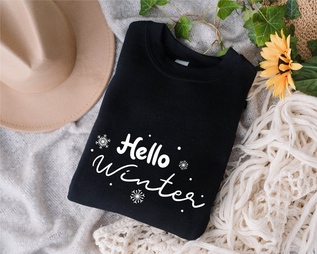 Winter Svg, Hello Winter Svg, Winter Quote Svg, Winter Sayings svg, Snowflake Svg, Happy Holidays Svg, Winter Season svg, svg for shirt, png SVG Fauz 