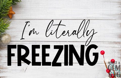 Winter SVG | Literally Freezing SVG | Literally Freezing Winter Sweater SVG | Sweater Weather svg | Fall svg | Tis the season | Always Cold SVG What A Gem SVG 