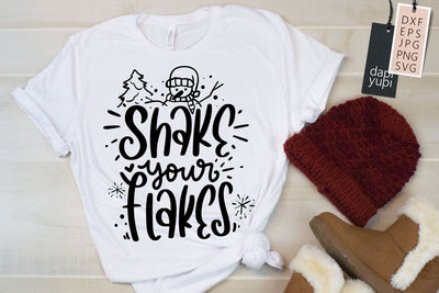 Winter SVG Quotes Shake Your Flakes SVG dapiyupi store 