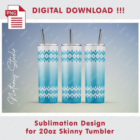 Winter Sweater sublimation design - 20oz TUMBLER. Sublimation Natariis Studio 