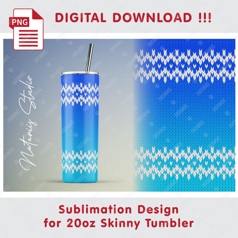 Winter Sweater sublimation design - 20oz TUMBLER. Sublimation Natariis Studio 