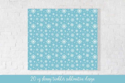 Winter tumbler sublimation design. Ice blue tumbler wrap Sublimation Vera Fedorova 