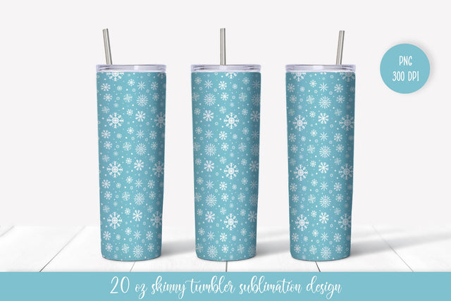 Winter tumbler sublimation design. Ice blue tumbler wrap Sublimation Vera Fedorova 