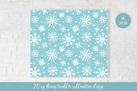 Winter tumbler sublimation design. Snow skinny tumbler wrap Sublimation Vera Fedorova 
