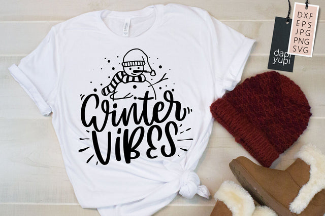Winter Vibes Quotes SVG SVG dapiyupi store 