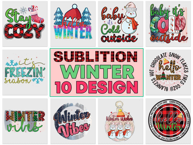 Winter vibes sublimation PNG, Winter Bundle sublimation file, Sweater weather shirt PNG design, Sublimation design, Digital download Sublimation Alihossainbd 