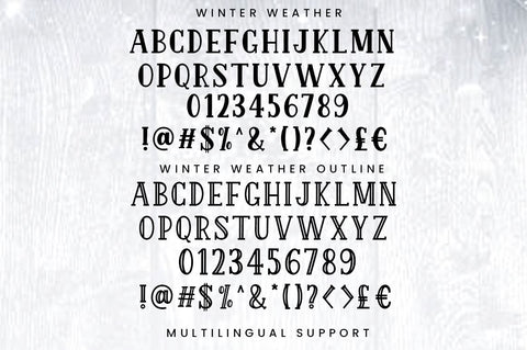 Winter Weather Font Manjali_Studio 