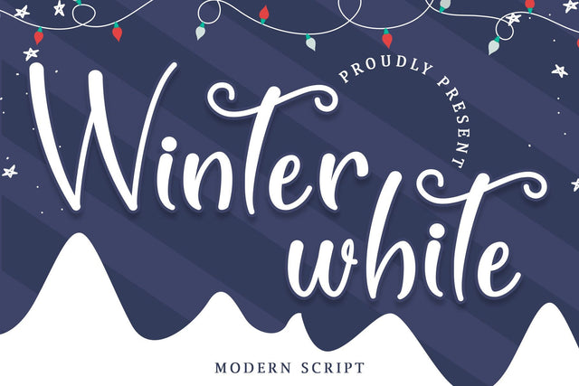 Winter White Font Sakha Design Studio 
