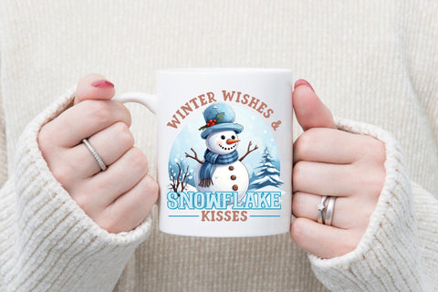 Winter Wishes & Snowflake Kisses PNG Sublimation CraftLabSVG 