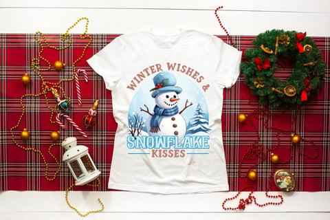 Winter Wishes & Snowflake Kisses PNG Sublimation CraftLabSVG 