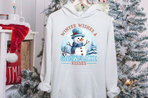 Winter Wishes & Snowflake Kisses PNG Sublimation CraftLabSVG 
