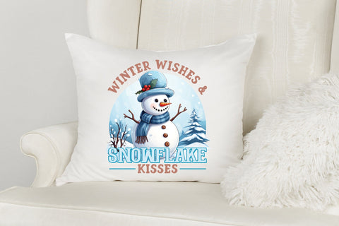 Winter Wishes & Snowflake Kisses PNG Sublimation CraftLabSVG 