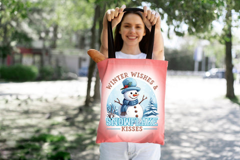 Winter Wishes & Snowflake Kisses PNG Sublimation CraftLabSVG 