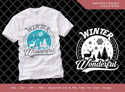 Winter Wonderful SVG Cut File | Christmas Svg | Winter Svg | Wintertime Svg | T-shirt Design SVG ETC Craft 