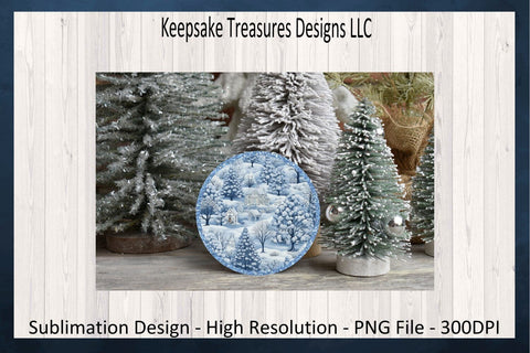 Winter wonderland Blue Icicle Round Coaster Templates, Sublimation PNG File, Holiday Coaster Set, Christmas Table Coaster, Digital Download Sublimation Keepsake Treasures Designs LLC. 
