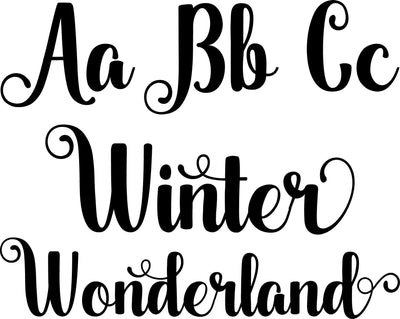 Winter Wonderland Font Font Rivka’s Renditions 