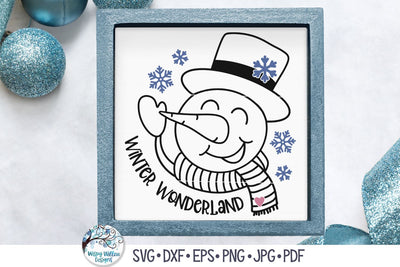Winter Wonderland Snowman SVG SVG Wispy Willow Designs 