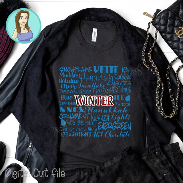 Winter Words SVG Awesomely Strange Designs 