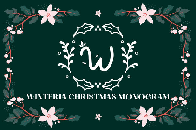 Winteria Christmas Monogram Font Attype studio 