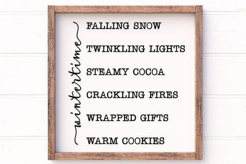 Wintertime List SVG SVG So Fontsy Design Shop 