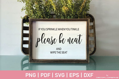 Wipe the seat svg svg, Funny Bathroom SVG SVG Decor and Dreams 