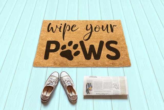 Wipe Your Paws Doormat SVG Risa Rocks It 