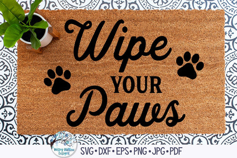 Wipe Your Paws Svg SVG Wispy Willow Designs 