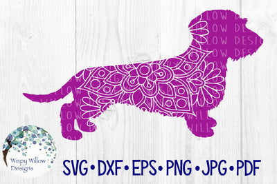 Wire Hair Dachshund | Dog Mandala SVG Wispy Willow Designs 