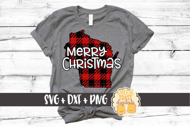 Wisconsin - Buffalo Plaid State - SVG PNG DXF Cut Files SVG Cheese Toast Digitals 