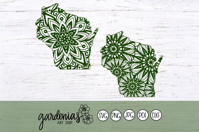 Wisconsin Mandalas SVG Gardenias Art Shop 