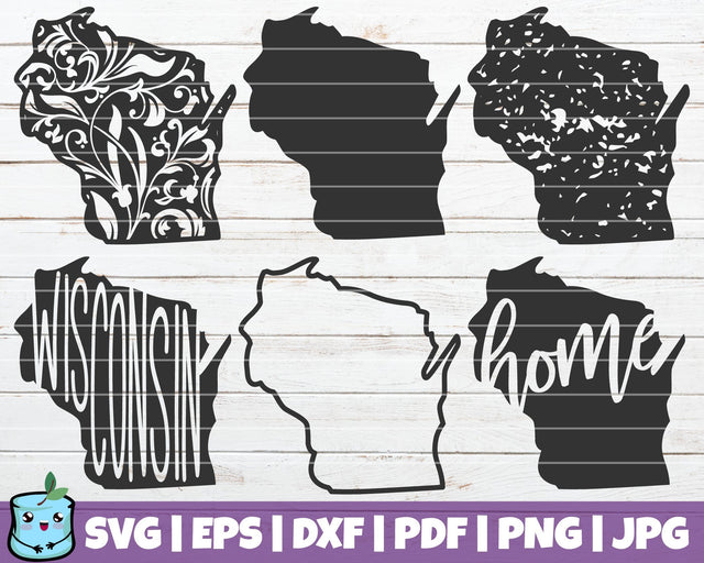 Wisconsin State SVG MintyMarshmallows 