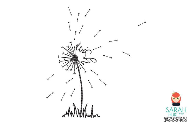 Wish Dandelion SVG Sarah Hurley 
