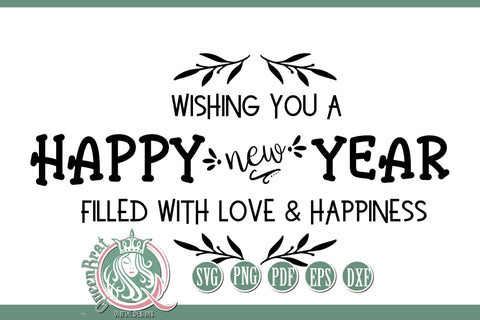 Wish You A Happy New Year SVG SVG QueenBrat Digital Designs 