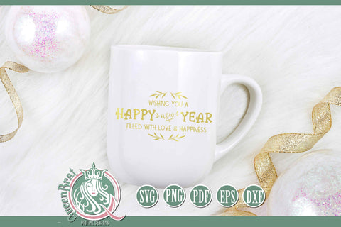 Wish You A Happy New Year SVG SVG QueenBrat Digital Designs 