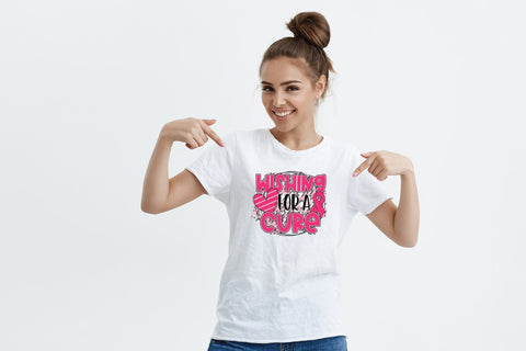 Wishing for a Cure | Breast Cancer PNG Sublimation CraftLabSVG 
