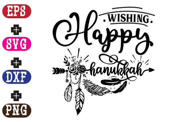 Wishing Happy Hanukkah SVG Nurstore 