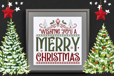 Wishing you a merry christmas SVG SVG DESIGNISTIC 