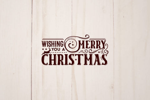Wishing You a Merry Christmas, Vintage Christmas SVG SVG CraftLabSVG 