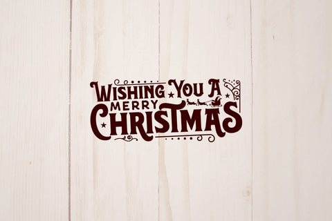Wishing You a Merry Christmas Vintage Sign SVG SVG CraftLabSVG 
