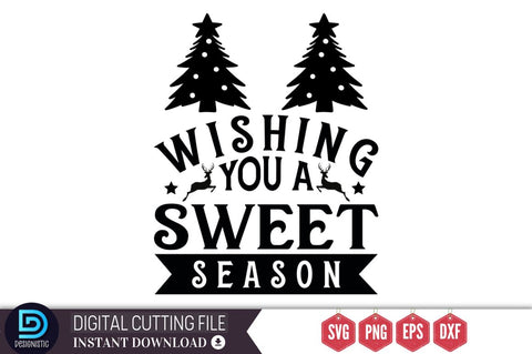 Wishing you a sweet season SVG, Wishing you a sweet season SVG DESIGNISTIC 