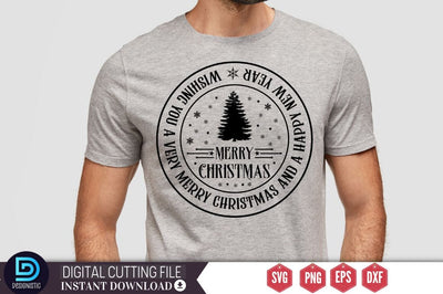 Wishing you a very Merry christmas and a happy new year merry christmas SVG SVG DESIGNISTIC 