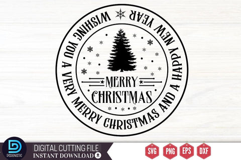 Wishing you a very Merry christmas and a happy new year merry christmas SVG SVG DESIGNISTIC 
