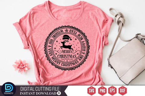 Wishing you a very Merry christmas and a happy new year merry christmas SVG SVG DESIGNISTIC 