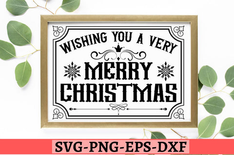 Wishing you a very merry christmas SVG SVG DESIGNISTIC 