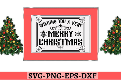 Wishing you a very merry christmas SVG SVG DESIGNISTIC 